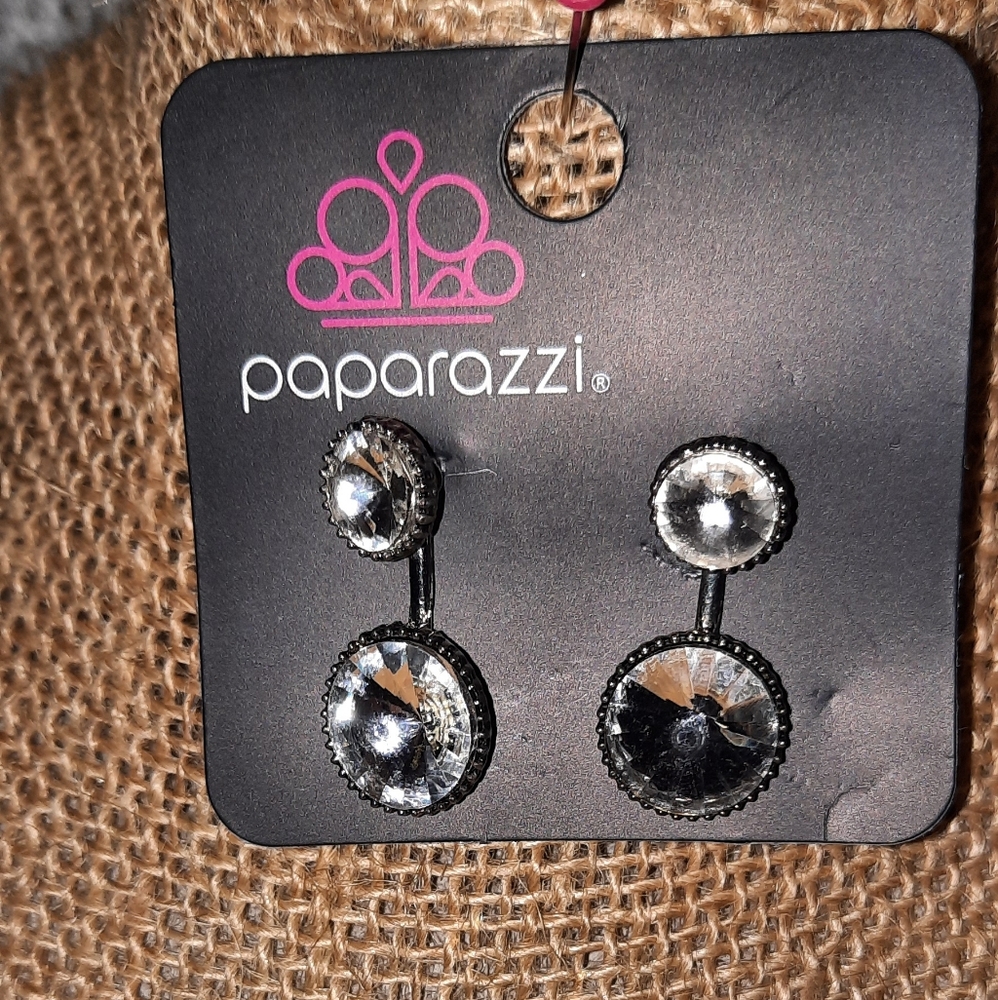 Paparazzi Silver Earrings Jacket